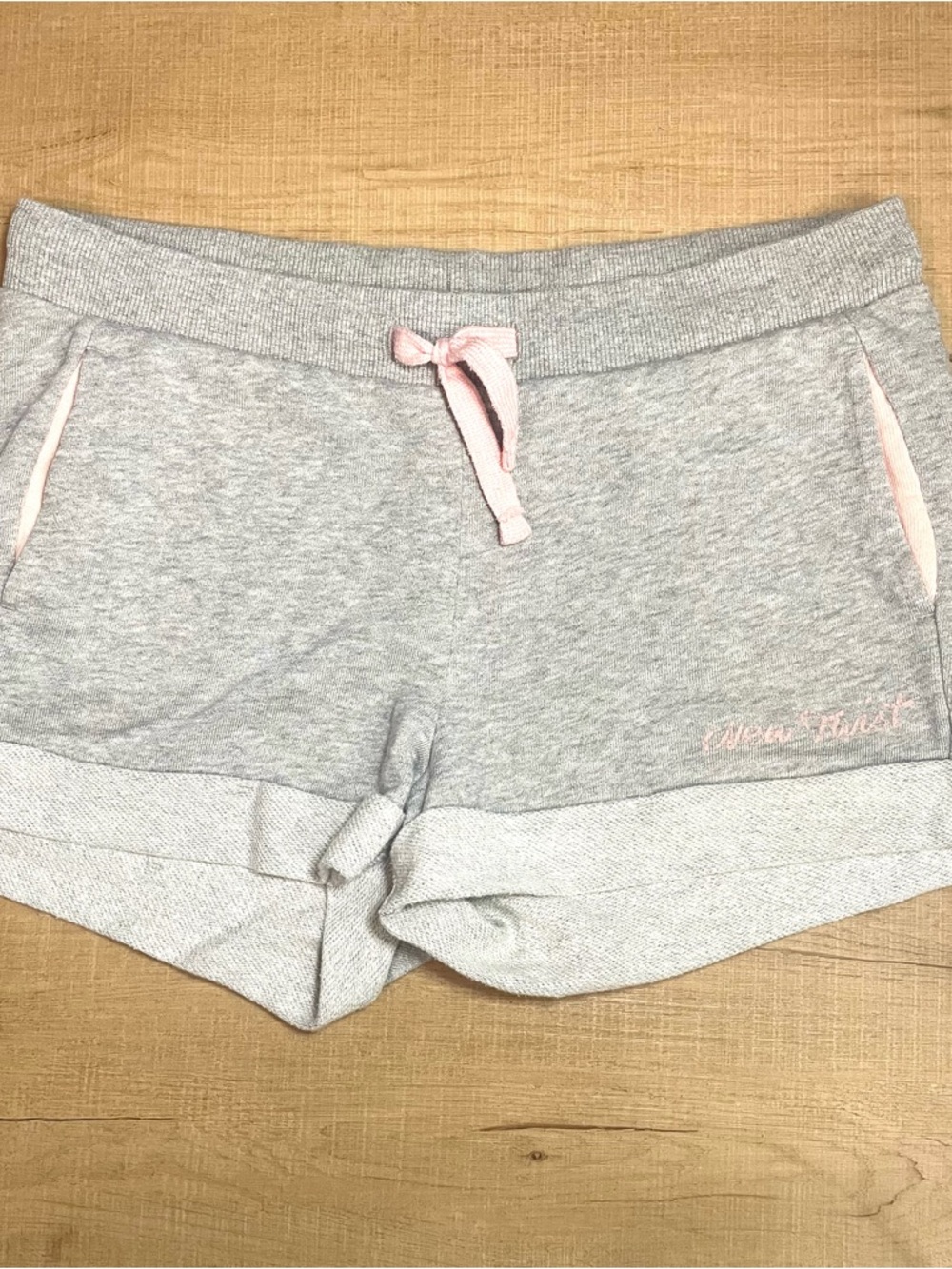 H&M Girls Teen Gray Sparkle Pink Lounge Shorts 12-13